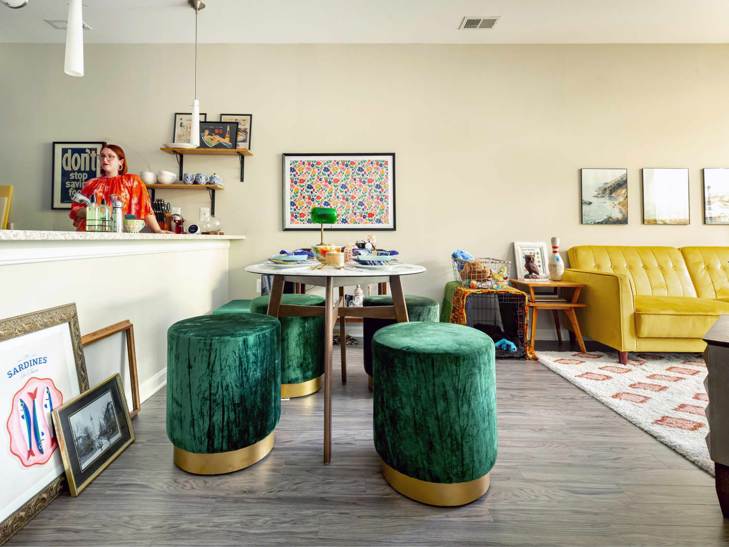 Ottoman on sale dining chairs